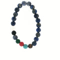 Natural Lapis Lazuli and Multi-Gemstone Beaded Stretch Bracelet