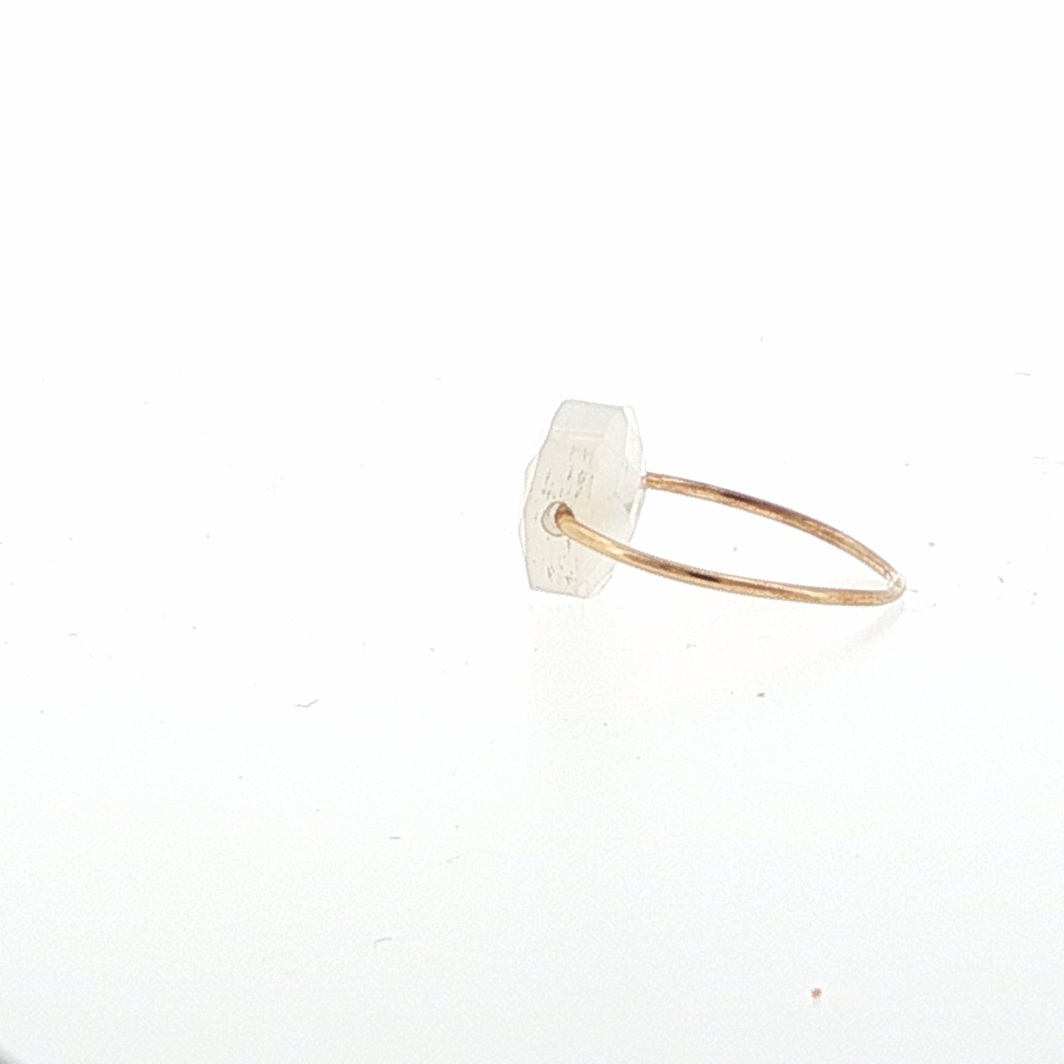 White Agate Solitaire Ring in Rose Gold