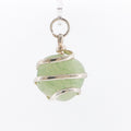 Artisanal Silver Wire-Wrapped Baroque Green Jade Cabochon Jade Pendant