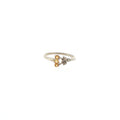 Asymmetrical Citrine Multistone Ring in Textured Silver