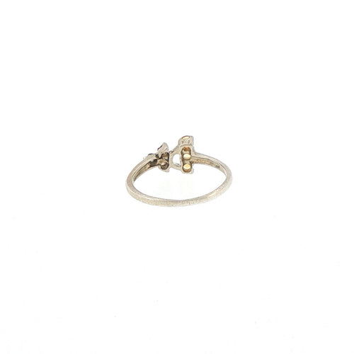 Asymmetrical Citrine Multistone Ring in Textured Silver