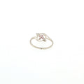 Floral Ruby Multistone Bypass Ring in Silver