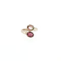 Silver Two-Stone Tourmaline Bypass Ring