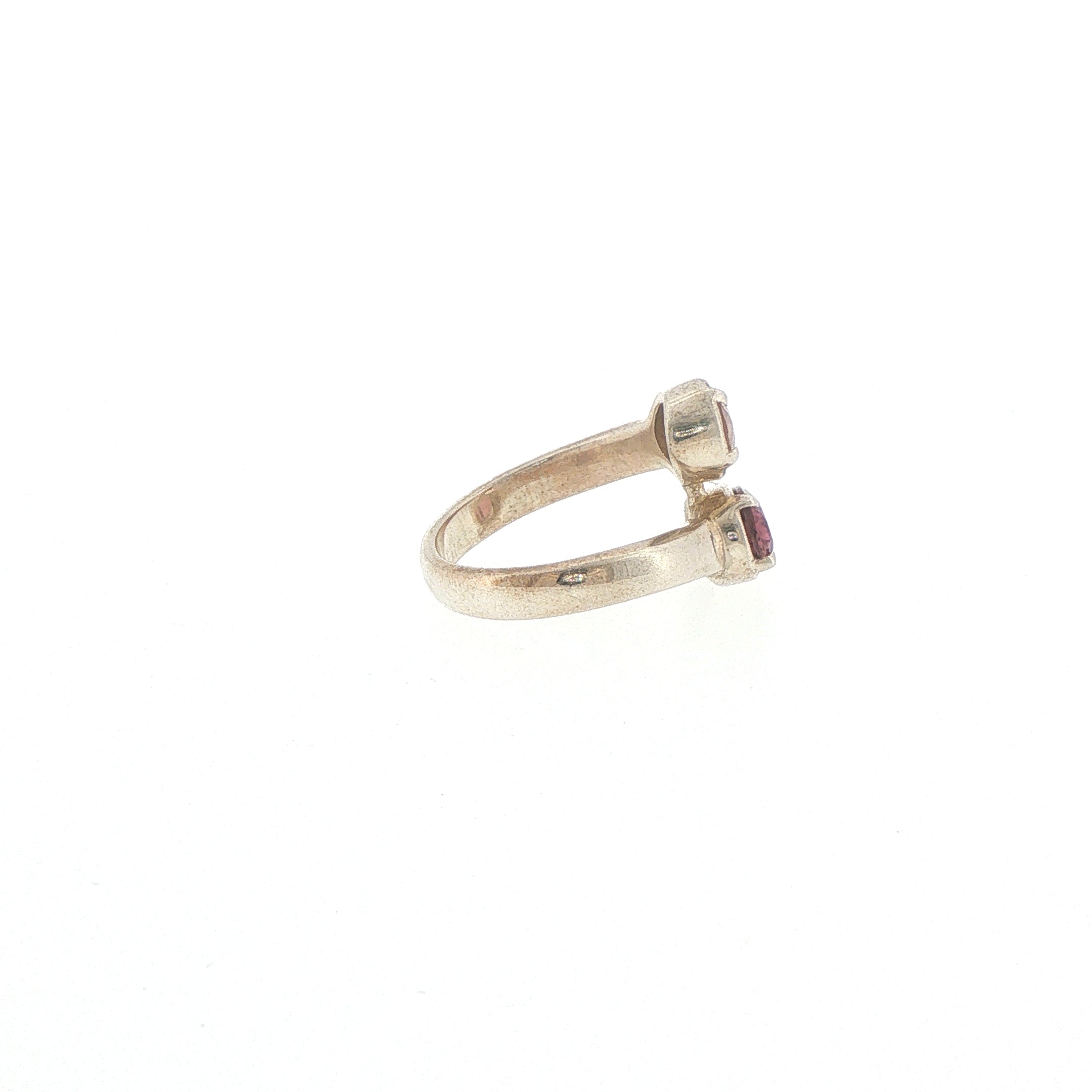 Silver Two-Stone Tourmaline Bypass Ring