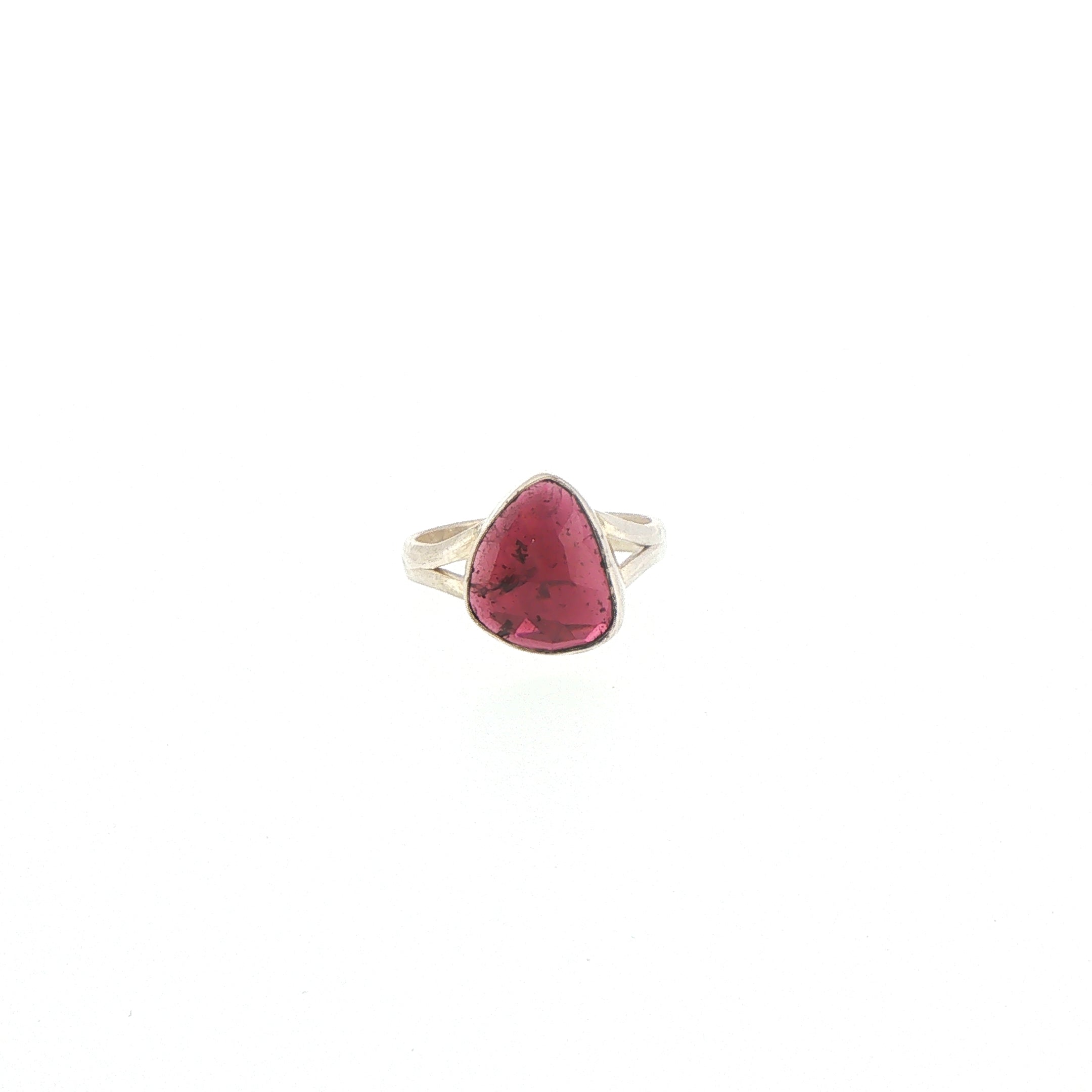 Tourmaline Solitaire Ring in Silver