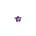 Star-Cut Amethyst Solitaire Ring in Silver