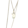 Raw Opal Pendant Necklace in Silver