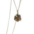 Natural Rough Opal Charm Necklace in Silver