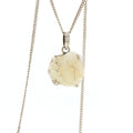 Rough Opal Pendant Necklace in Silver