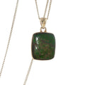 Silver Ammolite Charm Necklace
