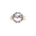 Amethyst Solitaire Ring in Silver