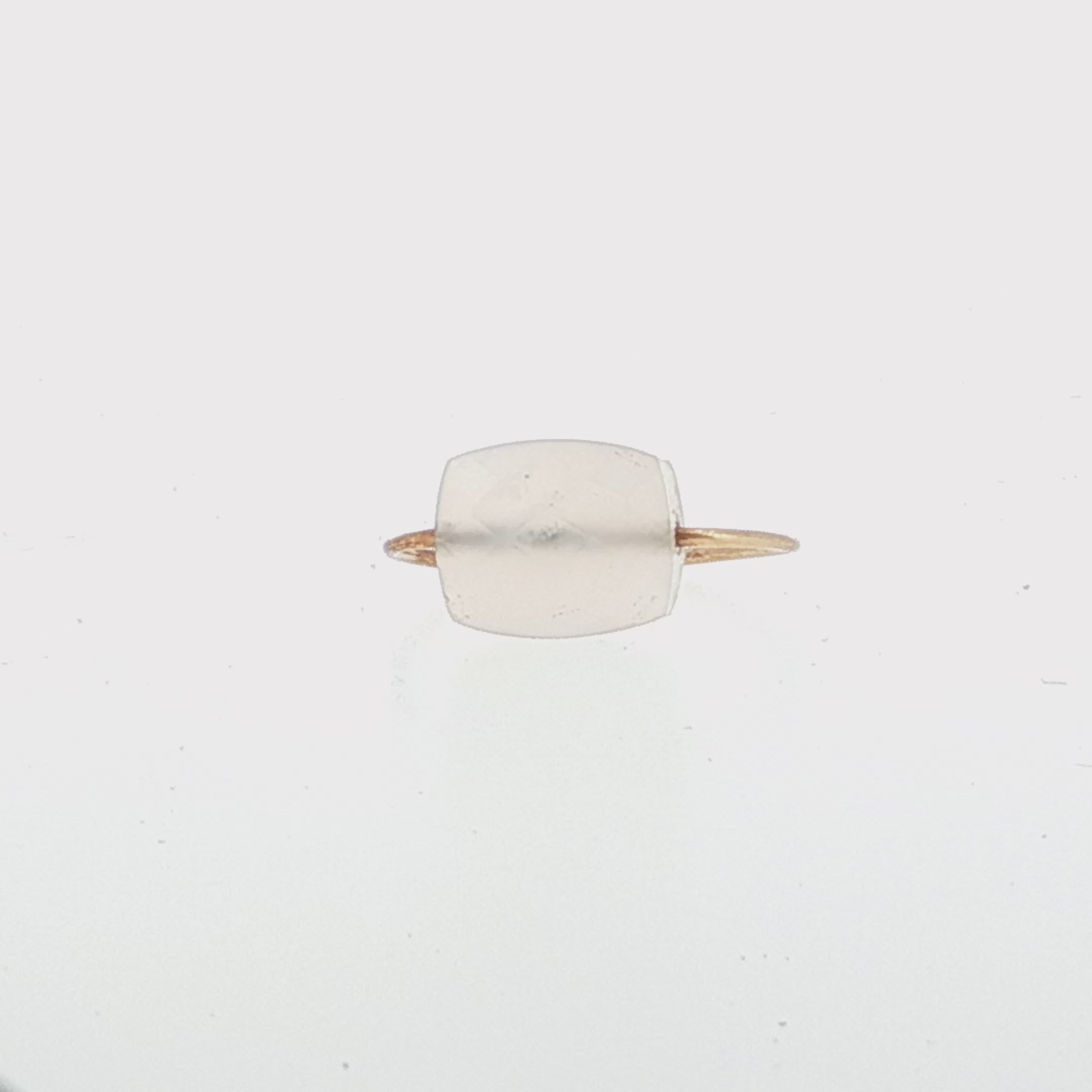 White Agate In Rose Gold