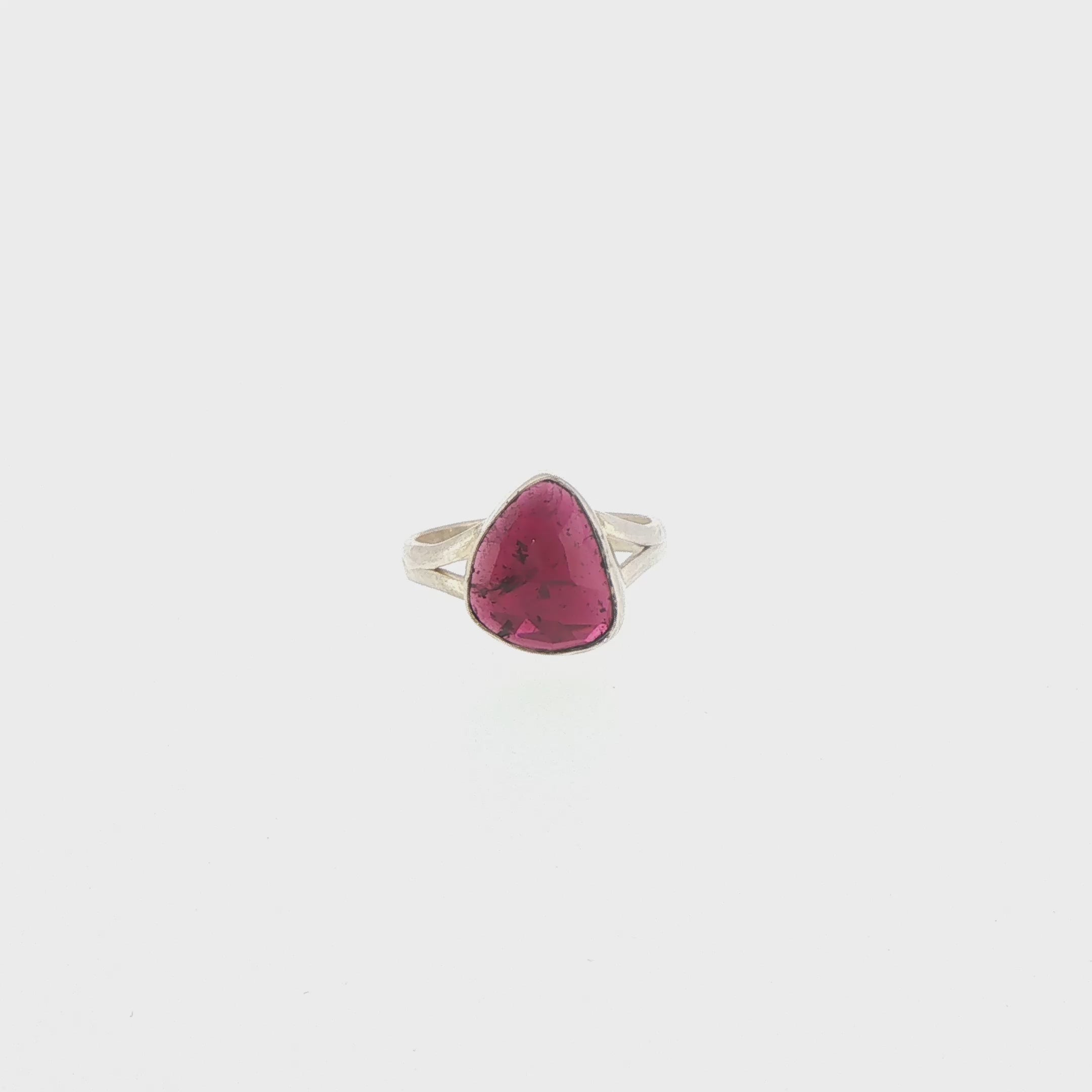 Tourmaline Solitaire Ring in Silver